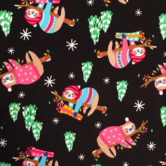 No Boundaries Christmas Sloth Long Sleeve Tee Womens Plus Size 3XL Super Stretch - Picture 3 of 7